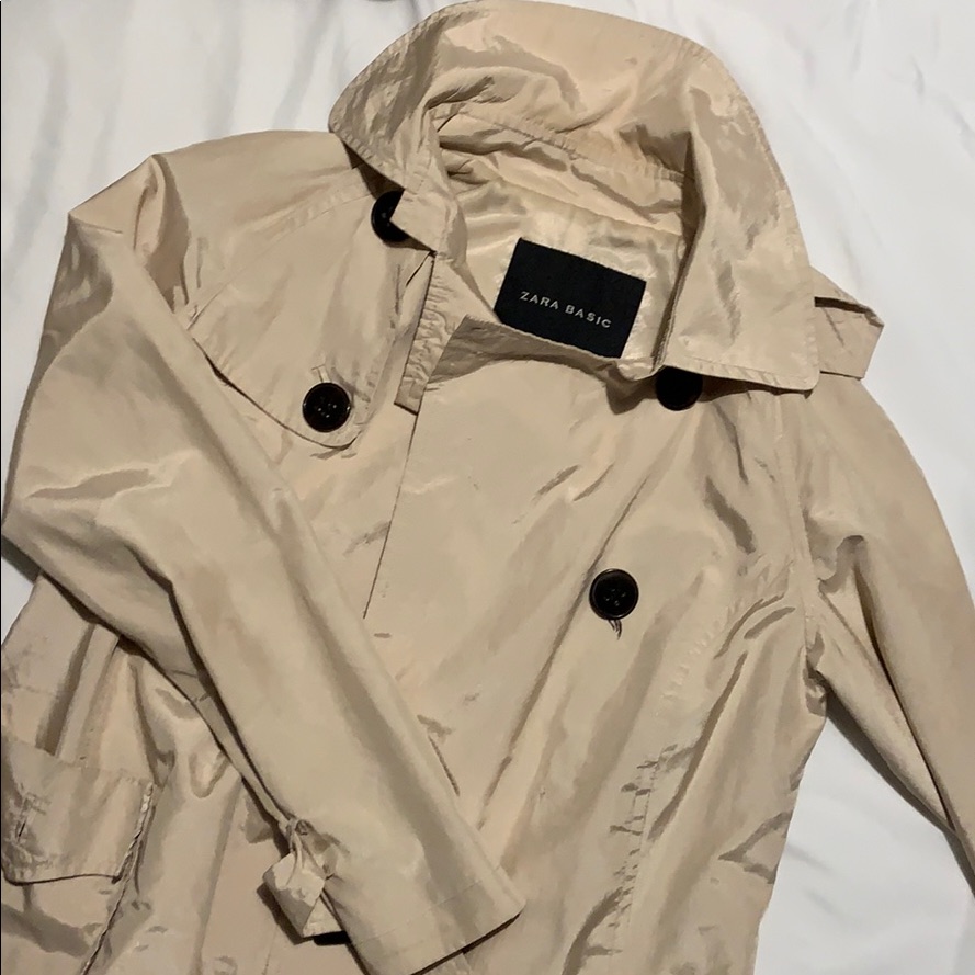 Zara Basic Short Tench Coat
